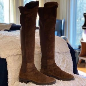 Stuart Weitzman Over-the-knee 50/50 Brown suede boots
